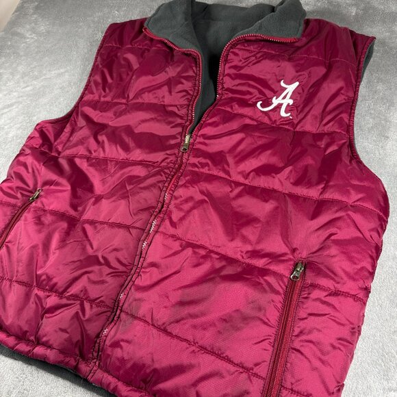 University of Alabama Crimson Tide Reversible Puffer Fleece Vest Men’s XXL - Picture 2 of 8